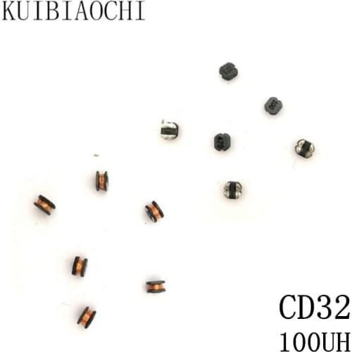 50pcs/lot SMD Power Inductor CD32 100UH 101 3.5*3*2mm Unshielded winding inductor CD32