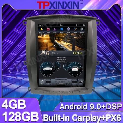 For Toyota Land Cruiser 100 LC100 2002 - 2007 For Lexus LX470 Android Tesla Vertical Screen Car Radio Multimedia Player GPS Navi