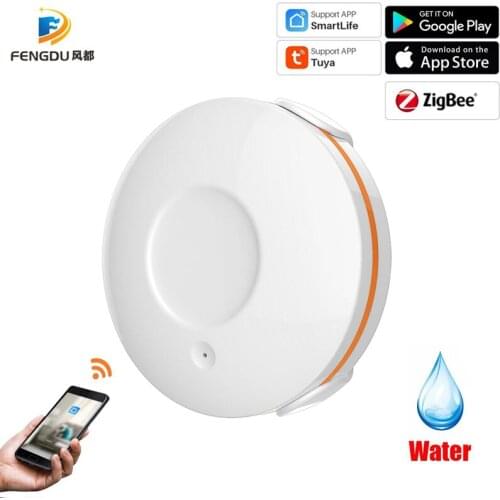 Smart Home Water Leakage Sensor Alarm System Tuya Wifi Zigbee Protection Against Water Leaks works with Alexa
