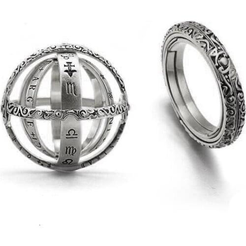 16th Century Astronomical Ring Ball Cosmic Engagement Rings Couple Lover Open And Merge Ring Unfolds Into Astronomical Sphere