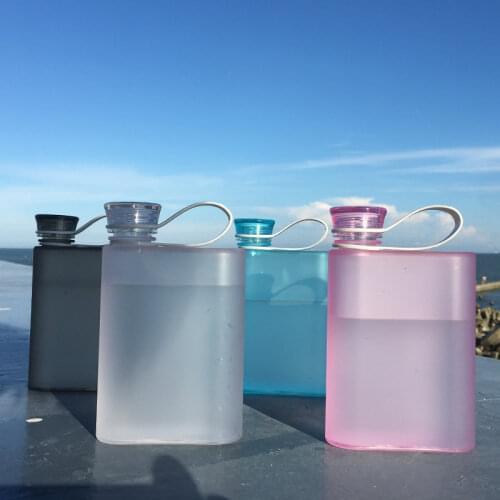 380ml Creative Matte Flat Plastic Water Bottle New A5 Ring Outdoor Sports Portable Bottles Notebook Kettle Wine Bottle for Man