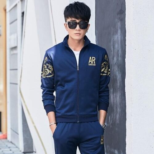 Mens Tracksuit 2021 New Autumn Mens Casual Sports Suit Fashion Mens Clothes Trend Long Sleeve Men Sets Asian Size 6XL