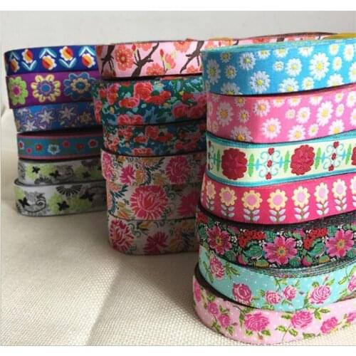 New 5/8" 16 mm Polyester Ribbon 10 Yards Cartoon Jacquard Ribbon DIY Pet Dog Collar Decorated With Garment Accessories 15 Design