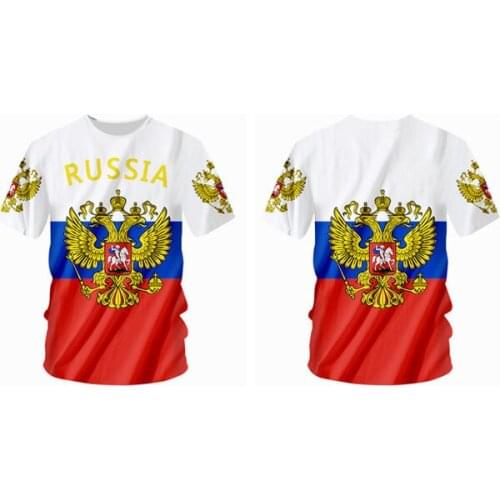 UJWI Novelty Russia Men/Women T Shirt Flag Russian T-shirt Unisex Summer Casual Plus Size 5XL Custom 3d Tee Shirt DIY Clothes