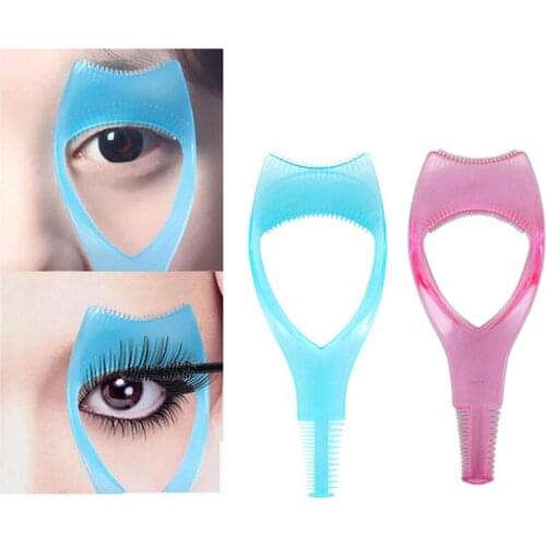 New Eyelash Tools 3 In 1 Makeup Mascara Shield Guide Guard Curler Eyelash Curling Comb Lashes Cosmetics Curve Applicator Comb