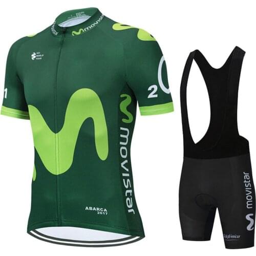 New Movistar Cycling Jersey Summer Men Cycling Jersey Short Set MTB Bicycle Cycling Clothing Triathlon Roupa Ciclismo Masculino