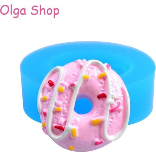 TYL008 Doughnut Donut with Sauce Donut Cabochon Decoden Supplies Kawaii Cabochon Cell Phone Deco Kitsch Jewelry Making Mold