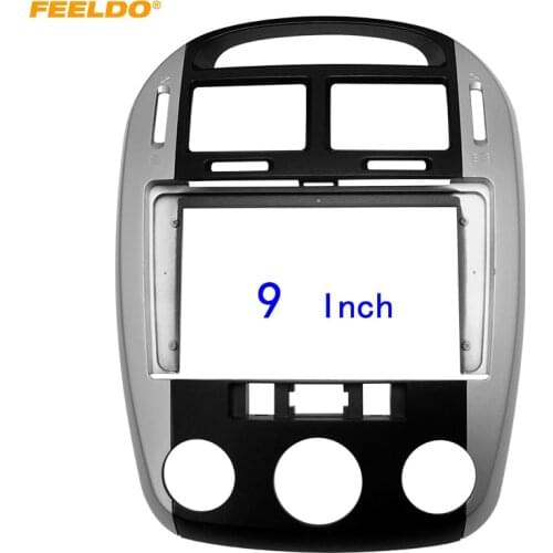 FEELDO Car Audio Fascia Frame Adapter For KIA Cerato 9" Big Screen 2DIN DVD Player Dash Fitting Panel Frame Kit #HQ6824