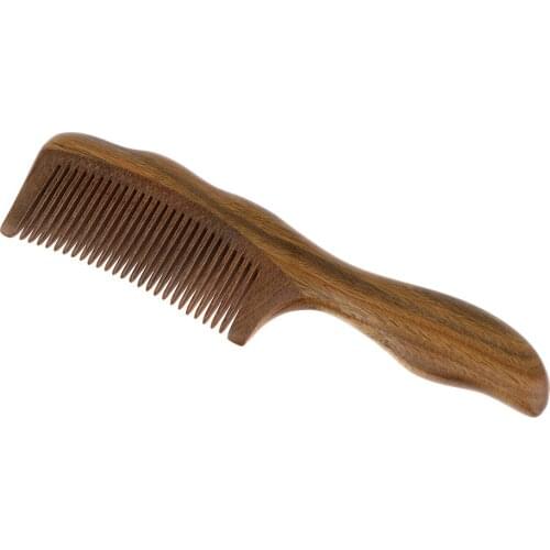 Hair Comb - Natural Green Sandalwood Fine Toothed Comb - Hair Comb for Various