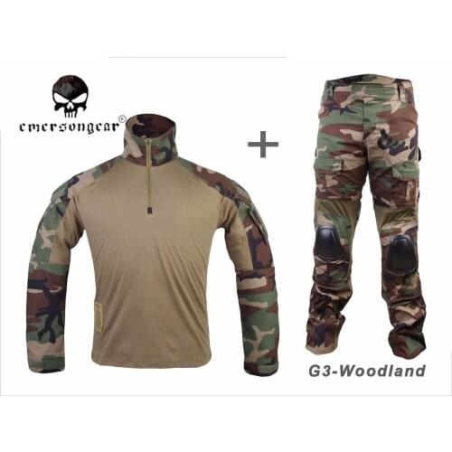 EMERSON Tactical Gen3 Shirt & Pants Combat Army bdu Uniform Woodland EM9278 EM7044