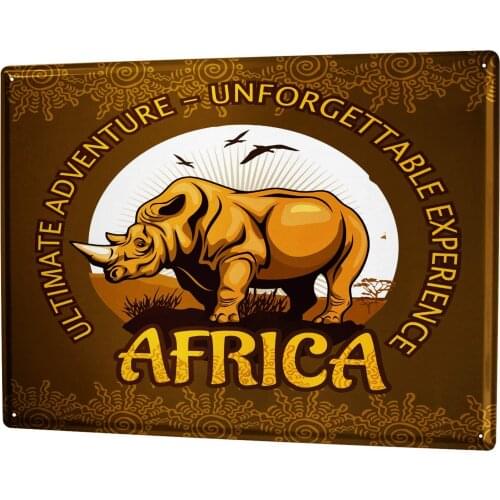 SINCE 2004 tin Sign World Trip Africa - Adventure