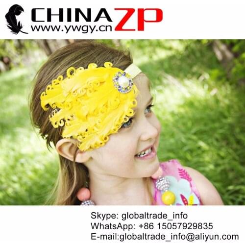 Made in CHINAZP Factory 50pcs/lot Top Quality Dyed Bright Yellow Curled Nagorie Goose Feather Pad
