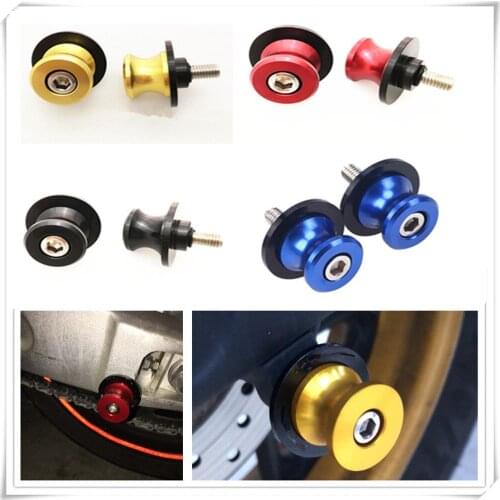 2pcs 6/ 8/ 10mm Spools Sliders motorcycle Swingarm Spool slider for Ducati Scrambler 748 900SS 916 Diavel CaRbon XDiavel S
