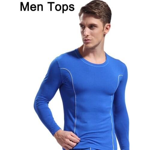 Men Thermal Underwear 2016 WJ Tight O Neck Thin Long Sleeve Clothing Quick Dry Underwear Autumn Winter Mens Long Tops