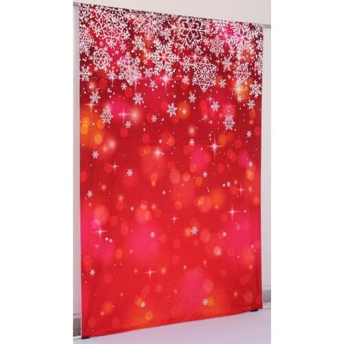 VinylBDS Red Photography Backdrops Christmas Snowflake Background Fantasy Children Cotton Washable Customized Photo Backdrop