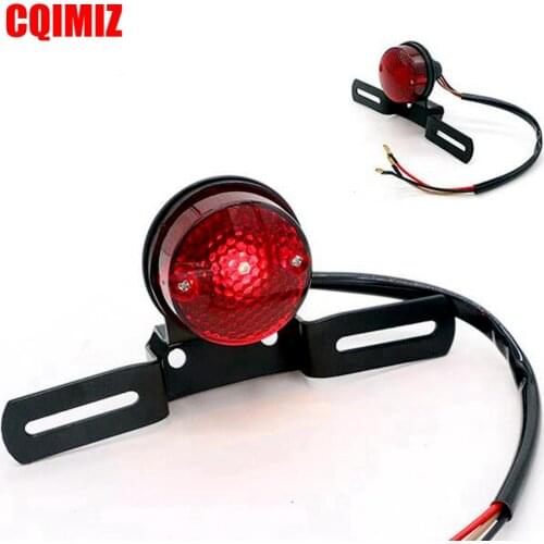 Motorcycle Tail Light Stop Licenses Brake Lamp For Harley Chopper Motorcycle Black Retro Tail Light Lamp