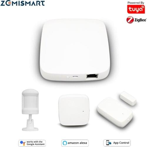 Tuya Zigbee Hub Smart PIR Sensor Door Sensor Temperature Humidity Sensor Home Automation Scene Security Alarm Kit Zigbee 2MQTT