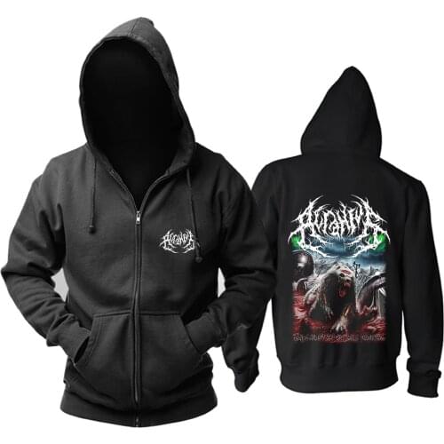 4 designs Zipper Sweatshirt Nice Soft Warm Acranius Rock black hoodies punk heavy metal sudadera Demon Monster fleece Skull