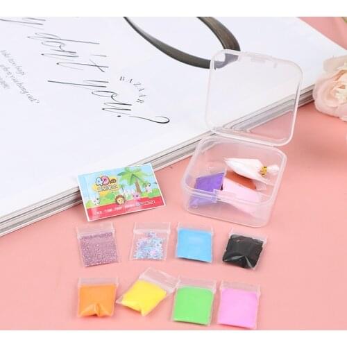1 Set Dollhouse Miniature Colorful Clay Materials Set Fake Cake Dessert Doll Food Play Toy