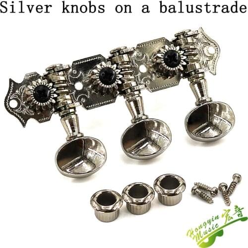 Silvery knob triplet guitar string knob shaft string winding guitar material