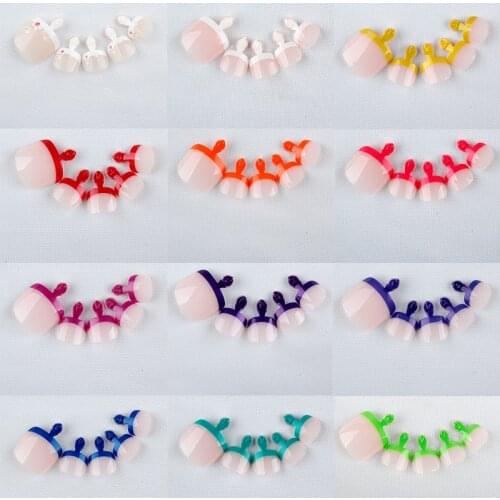 24pcs Fake Toe Nails Full Cover French False Nails Medium Pre-designed Toe Artificial Nail Art Toenails