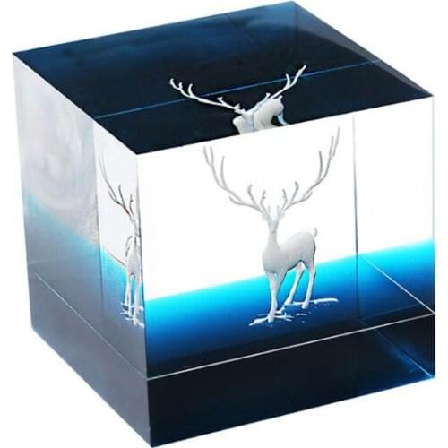 3Pcs Silicone Mini Elk Deer Modeling Resin Mold Landspace Fillings Resin Jewelry Fillings Resin Casting Filler Art Craft