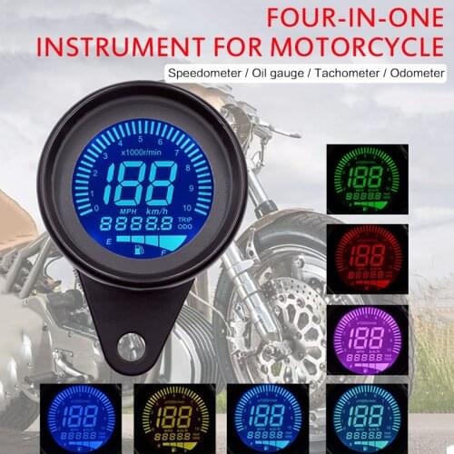 Motorcycle Accessories 12V Universal Multifunctional Modified Instrument Tachometer Odometer Oil Meter Speedometer Combination
