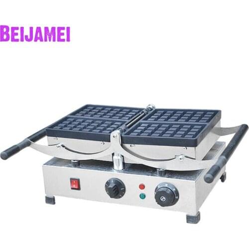 BEIJAMEI Electric industrial square waffle machines 110V 220V commercial rotating belgian waffle making machine