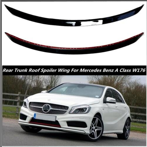 Car Rear Trunk Spoiler Wing For Mercedes W176 A Class Hatchback A160 A180 A200 A250 A260 2013-2018 Glossy Roof Spoiler Wing