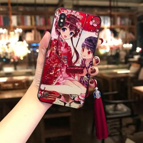 Kimono Girl Tassel Phone Case for Huawei P20 P30 P40 Mate 10 20 30Lite Pro Honor 8X 9 10 20 30Pro Soft TPU Back Covers Capa