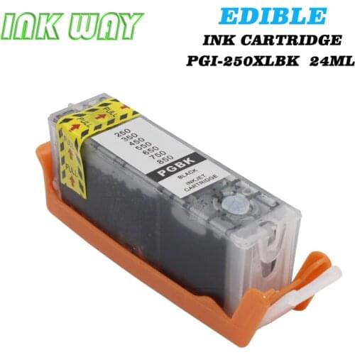 INK WAY Any Color PGI-250 CLI-251 Edible ink Cartridge with one time chips