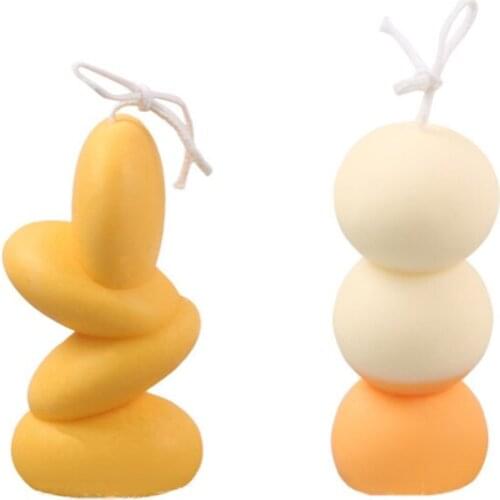 Geometric shape Candle Mold for Candle Making Perfume Bottle Ball Aromatherapy Candle Making Kit