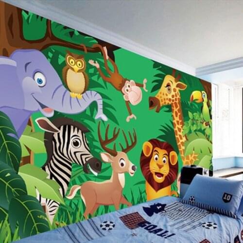 Beibehang Custom 3 d children room background bedroom children cartoon wallpaper animal park wallpaper for walls 3 d