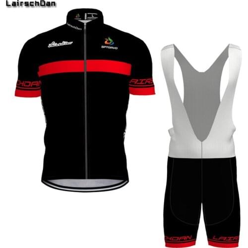 LairschDan Mens Cycling Jersey Sets Road Bike Sports Clothing Roupa Ciclismo Masculino Mountain Bicycle Cycle Wear Black Suit