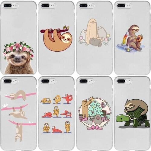 Cute Sloth Cartoon Animals Funny Cover Case for Xiaomi Redmi Note 9 9S 9A 9C 8T 8 7 6 5 4 Pro Max Prime