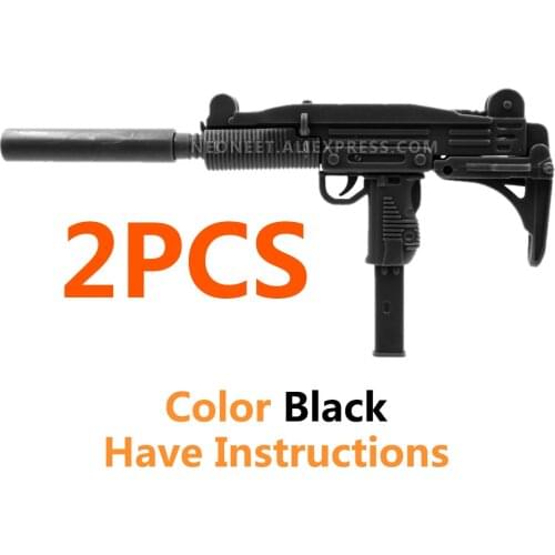 1:6 Avatar Assembly 4D Gun Model 1/6 Assault Submachine Gun UZI Soldier Weapon Plastic DAM Toys Hot Toys