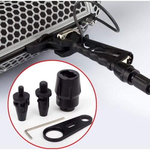 MQR-03B Mini Quick Release Connector Mount fr Sound Audio Antenna Fin Microphone MIC Boom Pole Shock DSLR Rig Camera Ambient