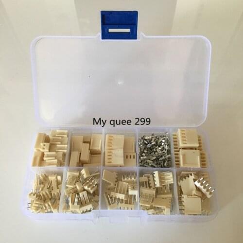 60sets Kit KF2510 Kits in box 2 3 4 5 pin 2.54 mm Pitch Housing + Pin Header Right Angle+ Terminal Connectors Adaptor