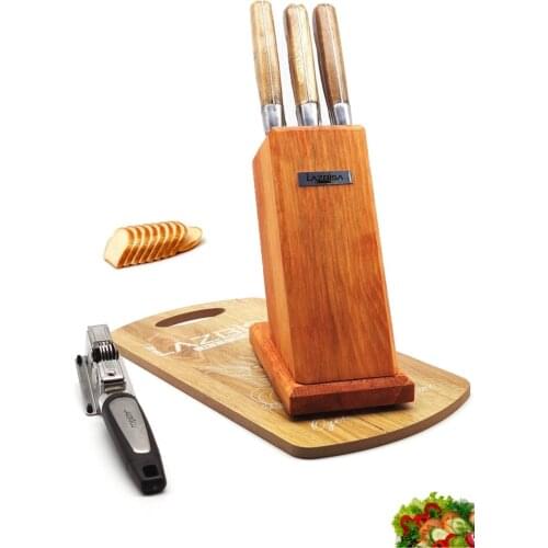 Lazoğlu Riding on 8 Piece Kitchen Knife Set Sharpener cutting Board Billet Et Bread Vegetable Fruit knife