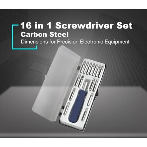 16 in 1 Screwdriver Set Carbon Steel High Precision Magnetic Screwdriver Sets Electronic Device Opening Dismantle Repair Tools