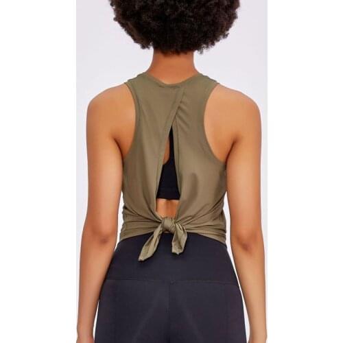 2020 New Skin-friendly Soft Sport Vest Fitness Tank Tops Women Loose Running Top Workout Vest Back Open Training Yoga Vest