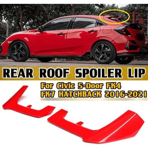 NEW-Car Rear Trunk Roof Spoiler Lip Tail Wing Spoiler Bar Cover Trim for Honda Civic 5-Door FK4 FK7 HATCHBACK 2016-2021