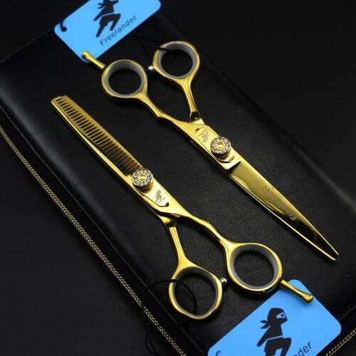 Freelander Golden 5.5/6.0 Inch Hairdressing Scissors Hair Quick Cutting Scissors Barbershop Essential Scissors Model Number Size