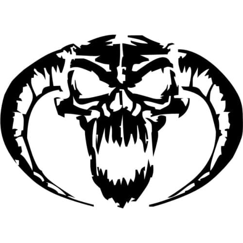 Devil Skull Personalized Car Sticker Motorcycle Car Sticker Pvc Decal Is Suitable for All Kinds of Cars Black/white, 13cm*9cm