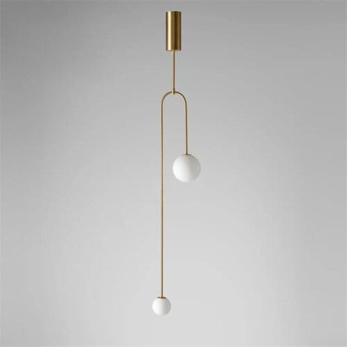 Postmodern U-Tube Glass Pendant Lights Black Gold Hanglamp For Kitchen Living Room Bar Pendant Lamps suspension Lighting Fixture