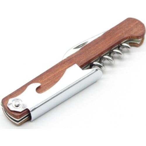 Professional Red Wine Opener and box Screw Corkscrew Bottle Opener Stainless Steel Corkscrew Sommelier Bartender Wood Handle