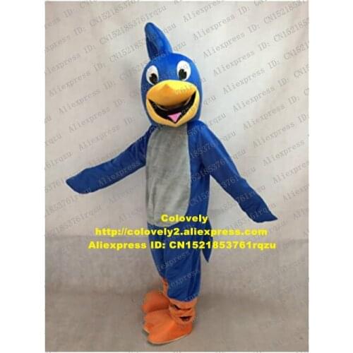 Blue Roadrunner Geococcyx Mascot Costume Adult Cartoon Character Outfit Suit Brand Plan Promotion Meeting Welcome zz8238