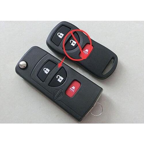 3 Buttons Replacement Modified Flip Folding Remote Key Shell Case For Nissan Livina Geniss Paladin Fob Key Cover