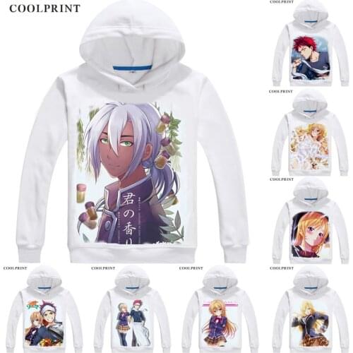 Food Wars Shokugeki no Souma Hoodies Multi-style Hooded Hoodie Soma Yukihira Erina Nakiri Ikumi Mito Cosplay Sweatshirts