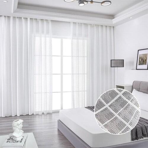 Sheer Curtain for Living Room Leaves Tulle Curtain for Bedroom Kitchen White Voile Curtain for Window Modern Home Design Panel